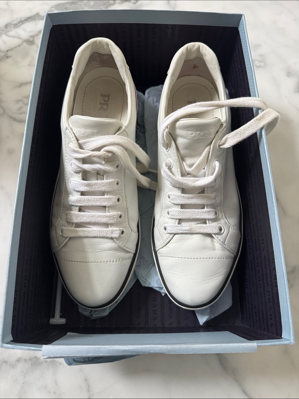 Prada Leather Low-Top Donna Sneakers